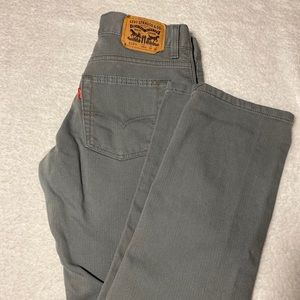 Gray slim straight Levi Jeans
